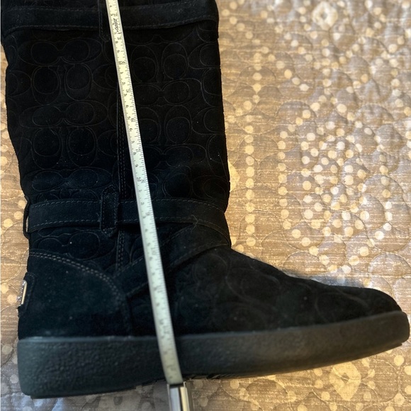 Coach Thelma Signature Monogram Embossed Suede Boots - Picture 14 of 14